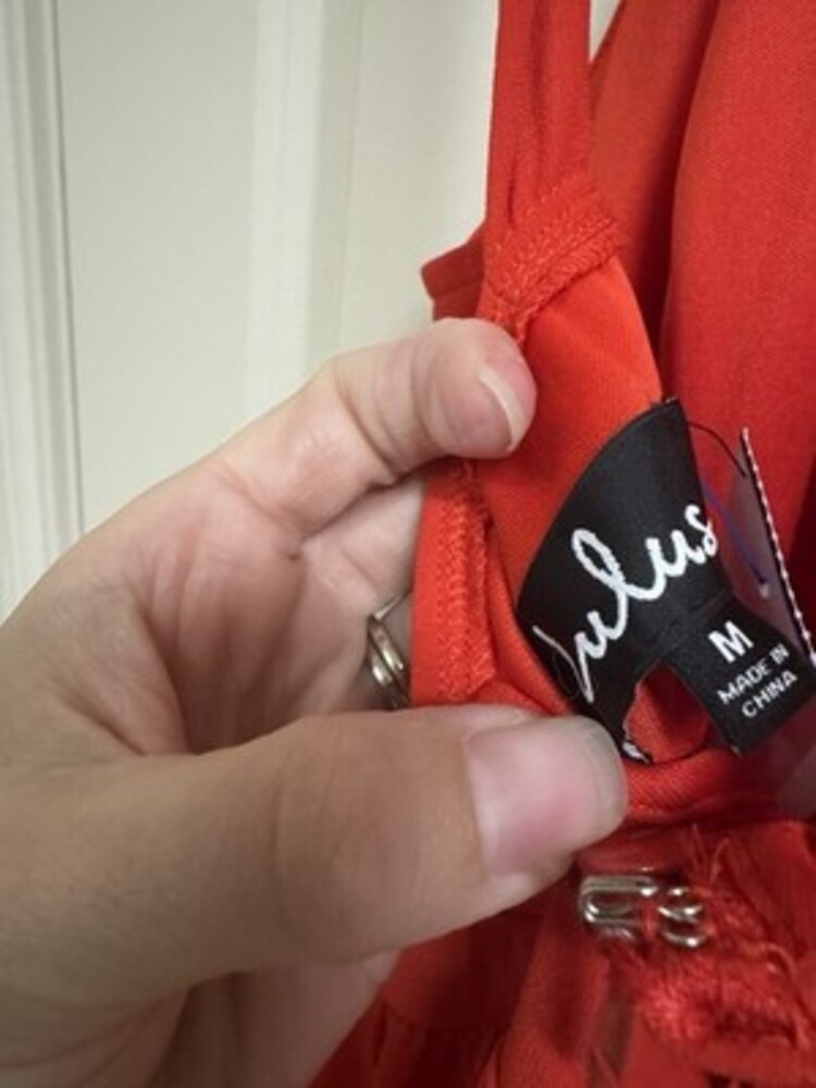 Lulus Formal Event Red Maxi Dress Halter Style Size M  Top NWT - Picture 4 of 11